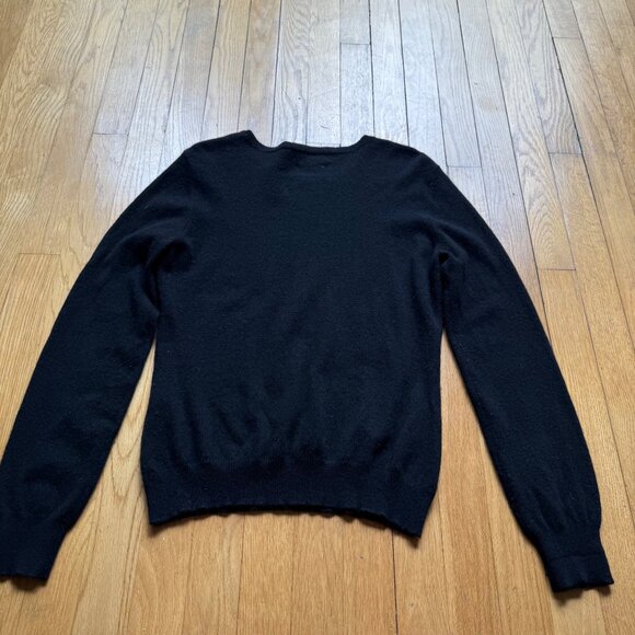 100% Cashmere Lauren Ralph Lauren Size L Black Knit Pullover Crew Neck Sweater - Picture 14 of 16